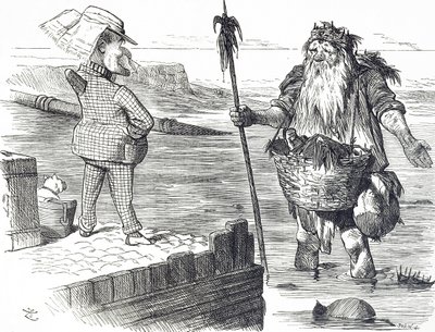 Karikatur über die Verschmutzung der Themse in London von John Tenniel