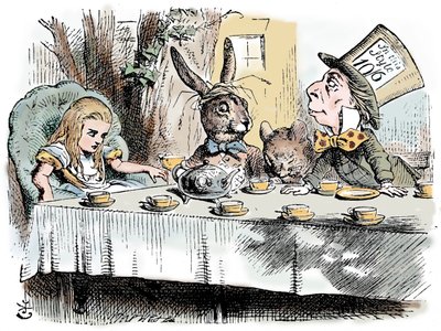 Szene aus Alice im Wunderland von Lewis Carroll von John Tenniel