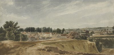 Ansicht in der Nähe der Bishopsgate-Brücke mit Cow Tower, Blick auf Mousehold von John Thirtle