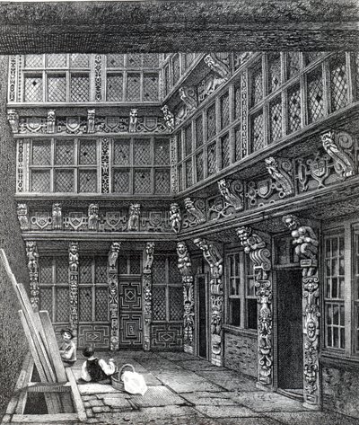 Ein prächtiges Herrenhaus, das kürzlich in der Hart Street, Crutched Friars, stand, veröffentlicht in Smith
