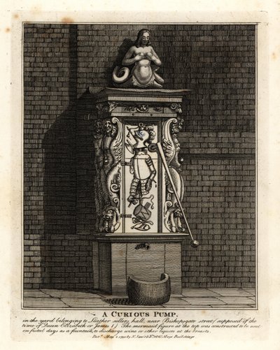 Eine kuriose Pumpe im Hof von Leathersellers
