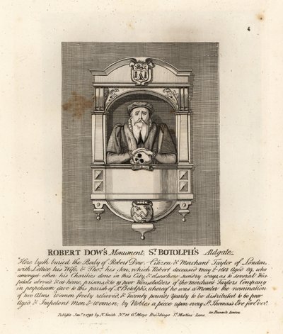 Denkmal für den Kaufmann und Philanthropen Robert Dow in St Botolph