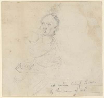 Captain Joseph Lewis von Louis, von den Oneida-Indianern, Studie für den von John Trumbull