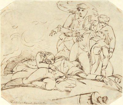 Tod von General Montgomery beim Angriff auf Quebec, 31. Dezember 1775 von John Trumbull