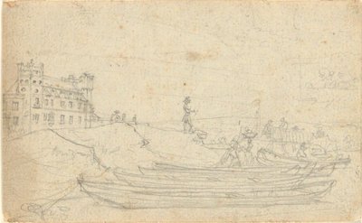 Ohne Titel, aus dem Folio: Skizzen in Frankreich & Deutschland, eines von 22 Blättern in Folio B von John Trumbull