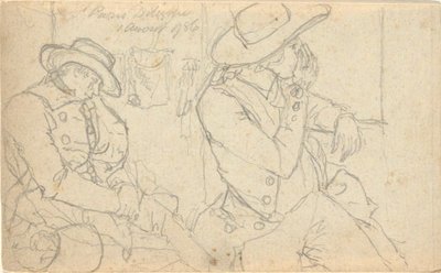 Ohne Titel, aus dem Folio: Skizzen in Frankreich & Deutschland, eines von 22 Blättern in Folio B von John Trumbull