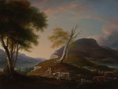 Blick auf den West Mountain bei Hartford von John Trumbull