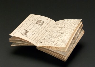Notizbuch von John Urpeth Rastrick, das zur Aufzeichnung der Details der Rainhill-Lokomotivversuche im Jahr 1829 verwendet wurde von John Urpeth Rastrick
