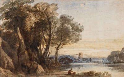 Capriccio-Landschaft, ca. 1830 von John Varley