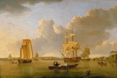 Deptford an der Themse mit einem entfernten Blick auf Greenwich von John Ward of Hull