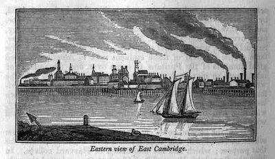 Östliche Ansicht von East Cambridge, aus 