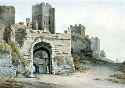 Porta Tiburtina (jetzt Porta di San Lorenzo), Rom, von innen gesehen von John Warwick Smith