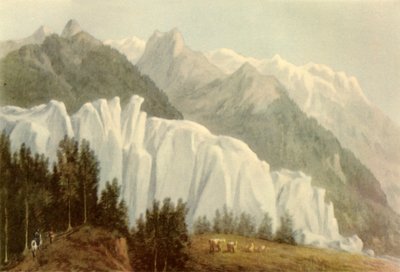 Der Glacier des Bossons, Chamonix von John Warwick Smith