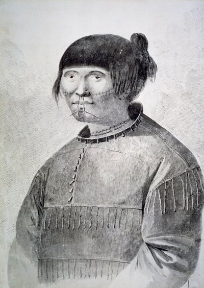 Porträt eines tätowierten Eingeborenen von der Insel Unalaska von John Webber