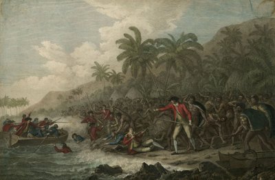 Der Tod von Captain James Cook am 14. Februar 1779, 1785 von John Webber