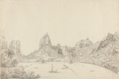 Ansicht des Hafens von Taloo auf der Insel Eimeo von John Webber