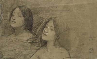 Studie von zwei Nymphen für 