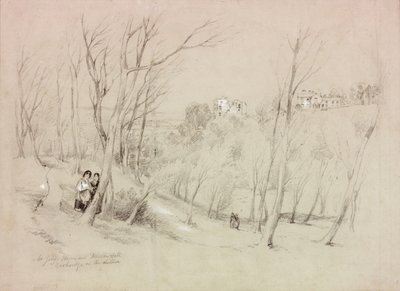 Mr. Greys Haus und Dilston Hall, Corbridge in der Ferne von John Wilson Carmichael