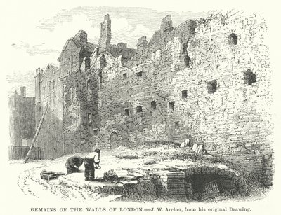 Überreste der Mauern von London von John Wykeham Archer