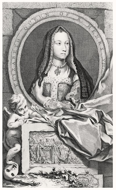 Porträt von Elizabeth von York (1465-1503), 1747 von John and Paul after Knapton