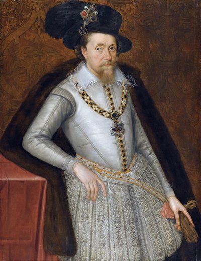 Porträt von König James I. von England (1566-1625) von John de Critz