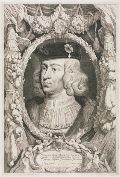 Die Herzöge von Burgund: Nr. 8. Porträt von Philipp I. (der Schöne) von Kastilien von Jonas Suyderhoef