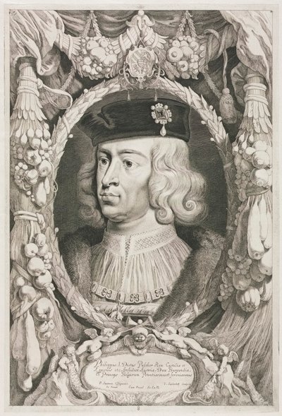 Die Herzöge von Burgund: Nr. 8. Porträt von Philippe I. der Schöne von Kastilien von Jonas Suyderhoef