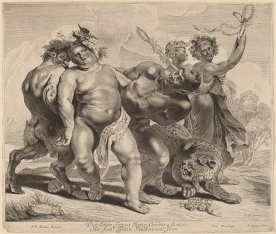 Trunkenheit des Bacchus von Jonas Suyderhoff after Sir Peter Paul Rubens