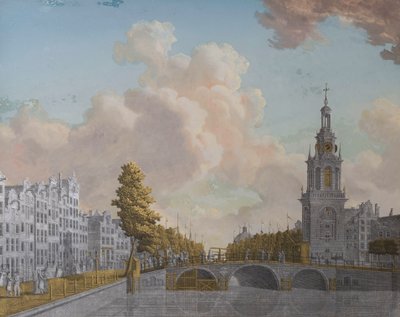 Ansicht des Turms Jan Roodenpoortstoren und des Singelkanals in Amsterdam von Jonas Zeuner