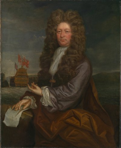 Fisher Harding, Meister Schiffbauer, aktiv 1664-1706, mit dem Stapellauf der 
