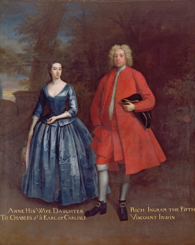 Porträt von Rich, 5. Viscount Irwin und seiner Frau Anne, um 1715-20 von Jonathan Richardson