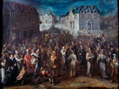 Religiöse Kriege zwischen Katholiken und Protestanten: Prozession der Liga 1590 oder 1593 von Joos or Jodocus van Winghe
