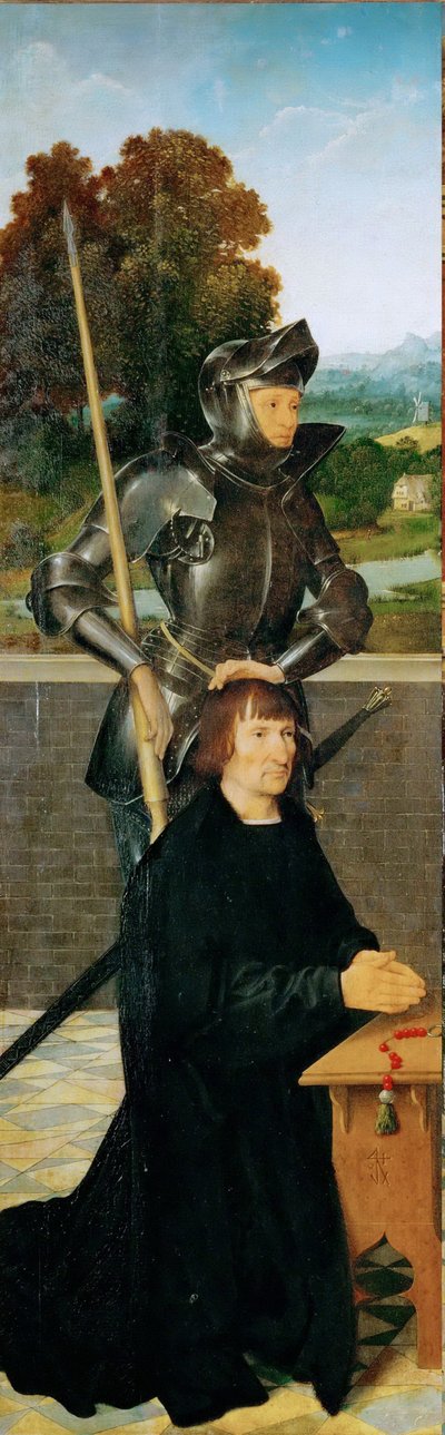 Heiliger Georg und Stifter (Flügelaltar, linkes Panel) von Joos van Cleve