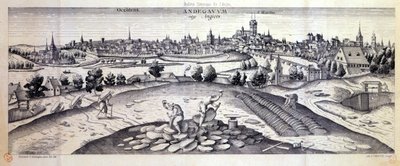 Ein Schieferbruch in Angers, 1561 von Joris Hoefnagel