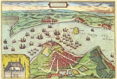 Elsinore, Dänemark, aus Civitates Orbis Terrarum von Georg Braun (1541-1622) und Frans Hogenburg (1535-90), ca. 1572 von Joris Hoefnagel