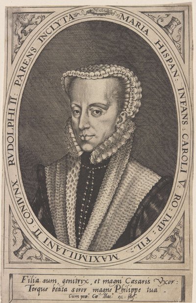 Georg Hoefnagel - Maria von Österreich, Heilige Römische Kaiserin von Joris Hoefnagel