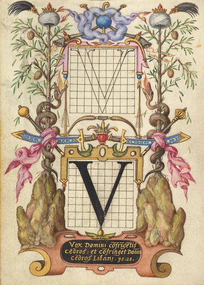 Anleitung zum Erstellen des Buchstabens V von Joris Hoefnagel