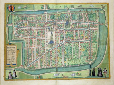 Karte von Delft, aus 