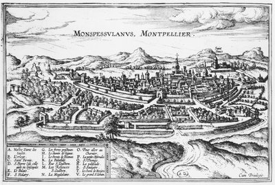 Karte von Montpellier, aus 