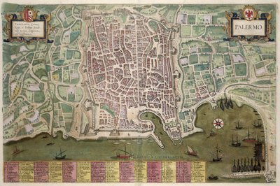 Karte von Palermo, aus 