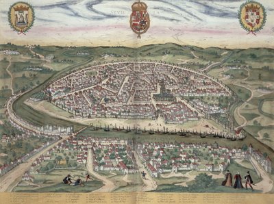 Karte von Sevilla, aus 