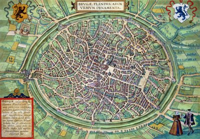 Stadtplan von Brügge, aus 