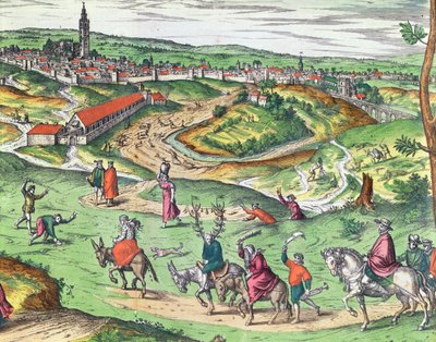 Stadtplan von Sevilla aus Civitates Orbis Terrarum von Georg Braun und Frans Hogenberg (Detail) von Joris Hoefnagel