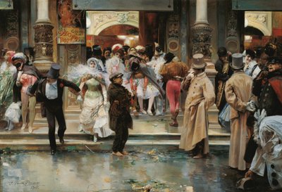 Verlassen des Maskenballs von José García Ramos