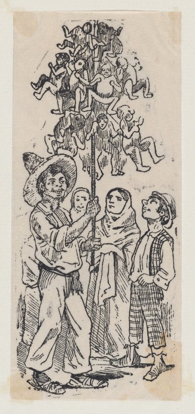 Ein Verkäufer, der Spielzeug verkauft, ca. 1880-1910 von José Guadalupe Posada