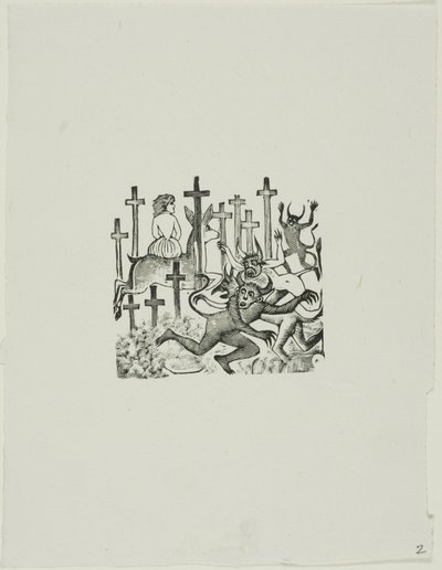 Teufel auf dem Friedhof von José Guadalupe Posada