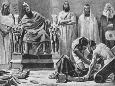 Zedekia wird geblendet und nach Babylon gebracht, 586 v. Chr. von Jose (after) Villegas y Cordero