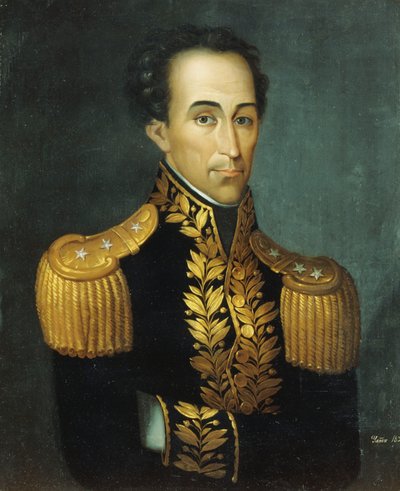 Porträt von Simon Bolivar, 1831 von Jose Anselmo Yanez