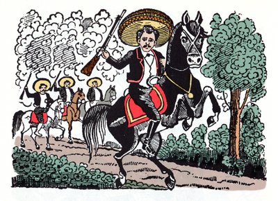 Romero Macario - Die Mexikanische Revolution (1910-1920), Holzschnitt von Jose Guadalupe Posada (1852-1913) von José Guadalupe Posada