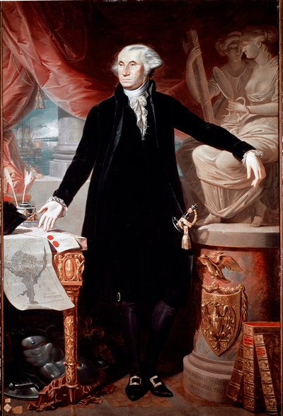 Porträt des Präsidenten der Vereinigten Staaten George Washington (1732-1799) Gemälde von Giuseppe Perovani (1765-1835) Madrid, Academia de San Fernando von José Perovani